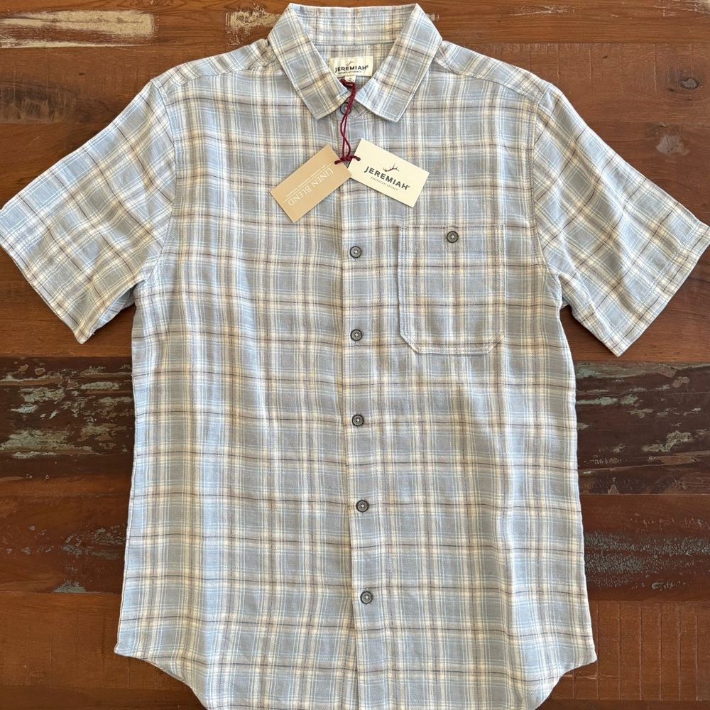 JEREMIAH Short Sleeve Button Down Shirt!  NWTS!   S